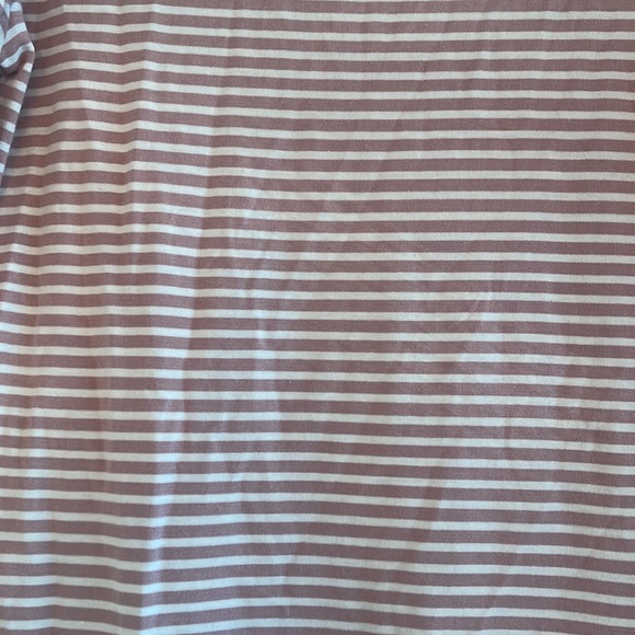 White and Muave Stripe Dress - Picture 5 of 6